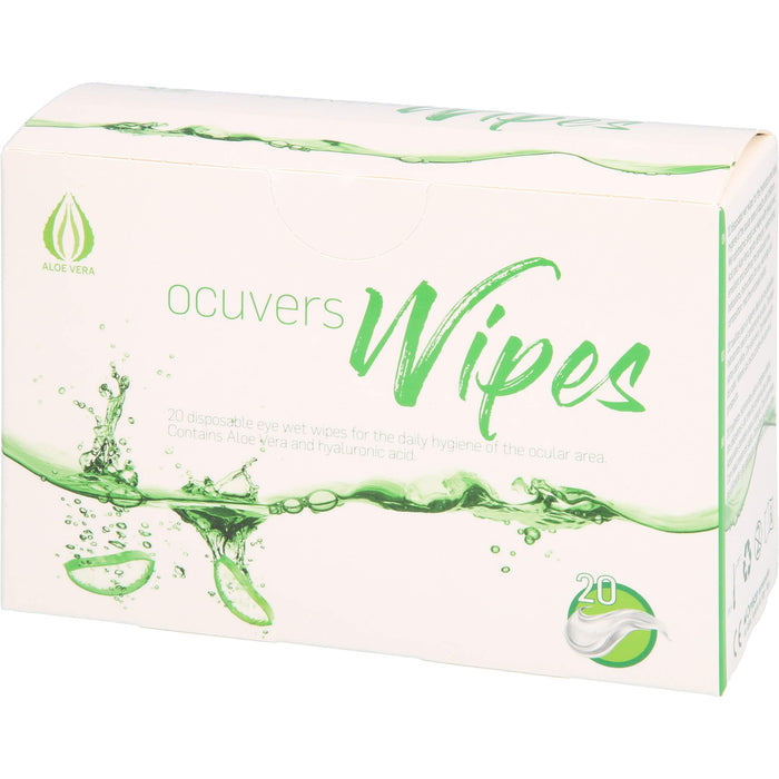 Ocuvers Wipes Lidrandpflege, 20 pc Tissus
