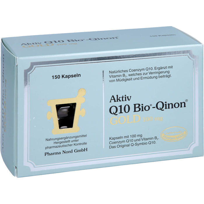Pharma Nord Aktiv Q10 Bio-Qinon Gold 100 mg Kapseln, 150 pcs. Capsules