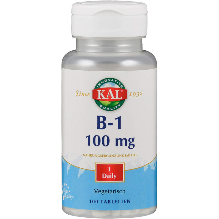 Vitamin B1 Thiamin 100 mg KAL, 100 pcs. Tablets