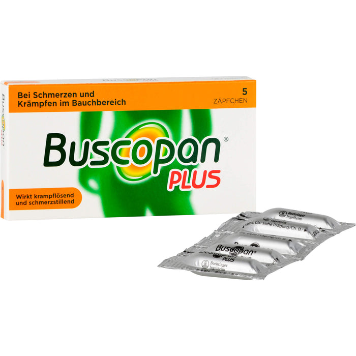 Buscopan plus 10 mg/800 mg, kohlpharma Zäpfchen, 5 St SUP