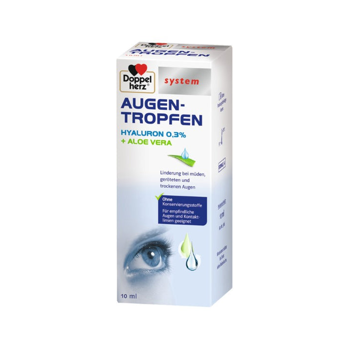 Doppelherz Augen-Tropfen Hyaluron 0,3% system, 10 ml Solution