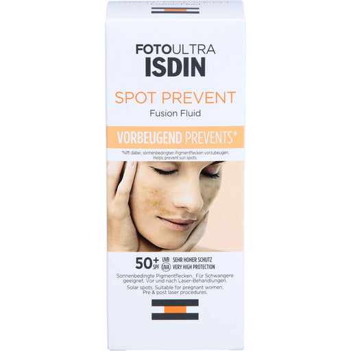 ISDIN FotoUltra Spot Prevent LSF 50+ Sonnencreme zur Vorbeugung von Pigmentflecken, 50 ml Emulsion