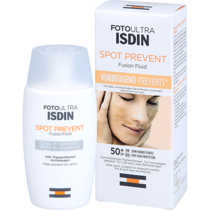 ISDIN FotoUltra Spot Prevent LSF 50+ Sonnencreme zur Vorbeugung von Pigmentflecken, 50 ml 