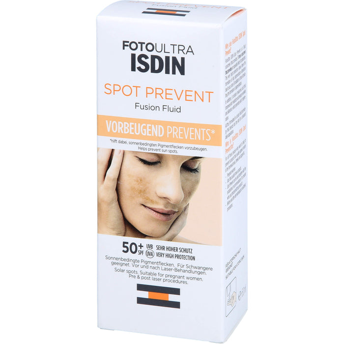 ISDIN FotoUltra Spot Prevent LSF 50+ Sonnencreme zur Vorbeugung von Pigmentflecken, 50 ml 