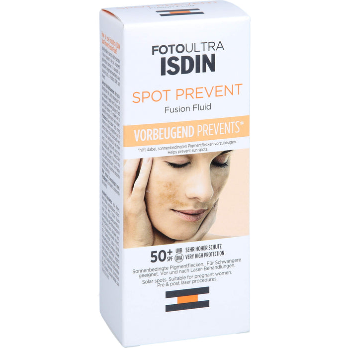 ISDIN FotoUltra Spot Prevent LSF 50+ Sonnencreme zur Vorbeugung von Pigmentflecken, 50 ml 