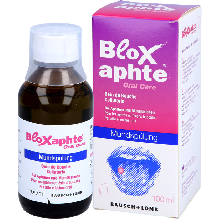 Bloxaphte Oral Care Mundspülung bei Aphthen und Mundläsionen, 100 ml Solution
