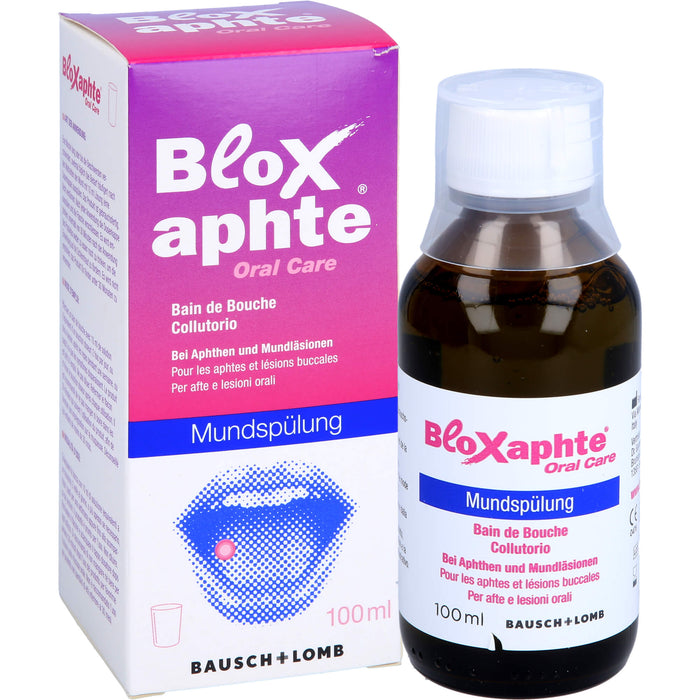 Bloxaphte Oral Care Mundspülung bei Aphthen und Mundläsionen, 100 ml Solution