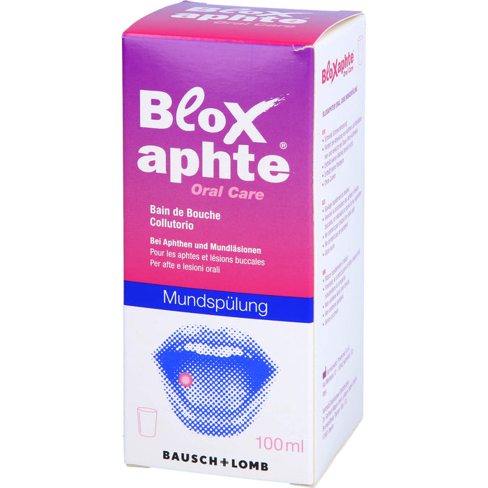 Bloxaphte Oral Care Mundspülung bei Aphthen und Mundläsionen, 100 ml Solution