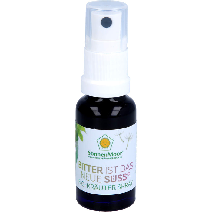 SonnenMoor Bitter ist das neue Süss Bio-Kräuterspray, 20 ml Lösung