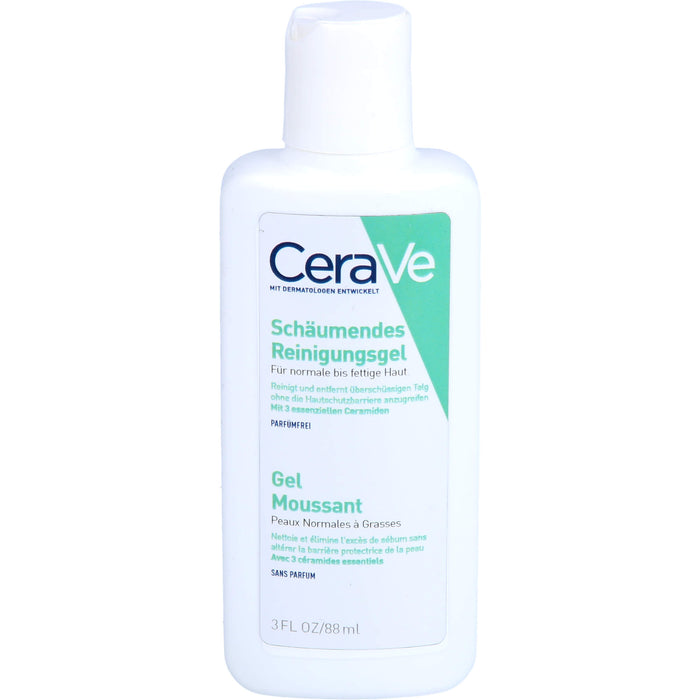 CeraVe schäumendes Reinigungsgel für normale bis fettige Haut, 88 ml Gel