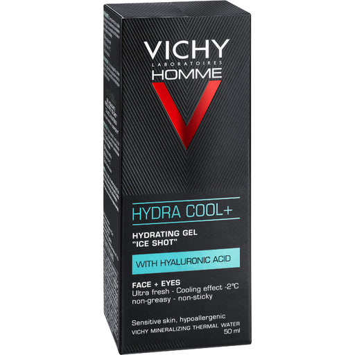 VICHY Homme Hydra Cool+ Hydrating Gel Feuchtigkeitspflege, 50 ml Gel