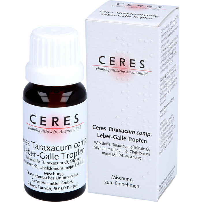 CERES Taraxacum comp. Leber-Galle Tropfen, 20 ml Solution