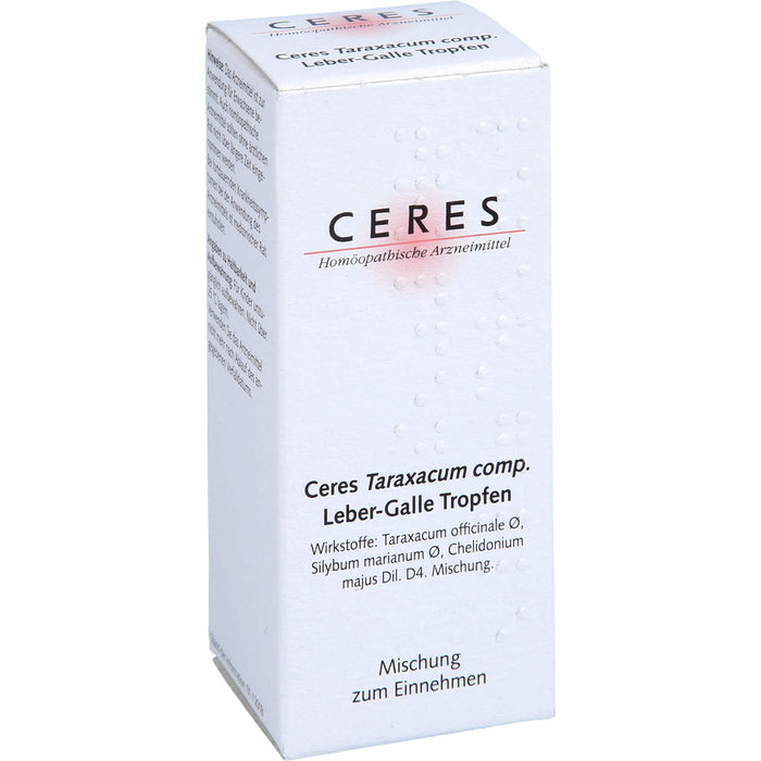 CERES Taraxacum comp. Leber-Galle Tropfen, 20 ml Solution