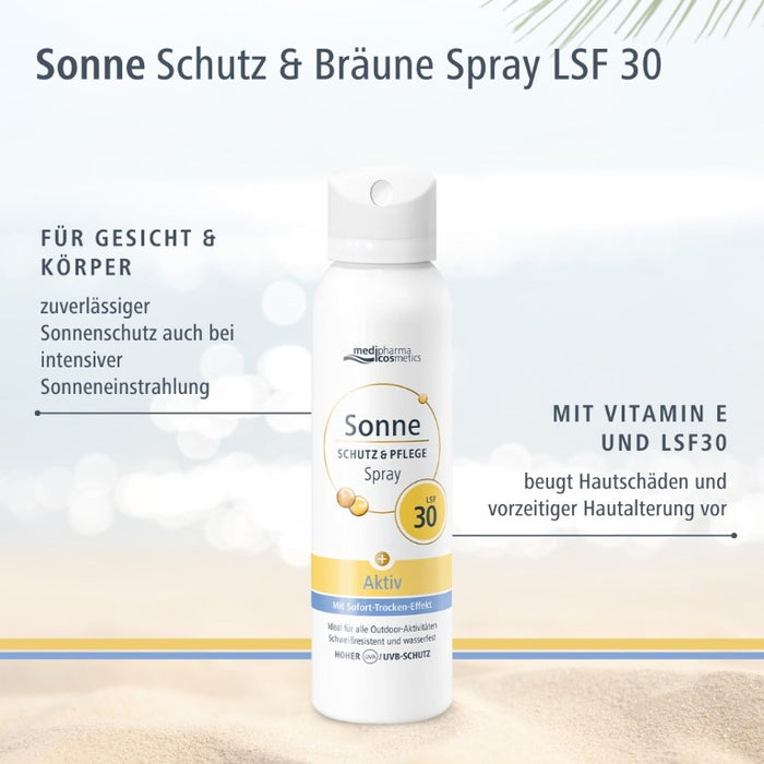 Medipharma Cosmetics Sonne Schutz & Pflege Aktiv LSF 30 Aerosol-Spray, 150 ml Solution