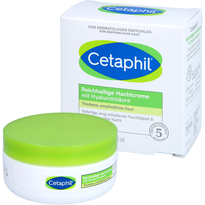 Cetaphil reichhaltige Nachtcreme mit Hyaluronsäure, 48 g Crème