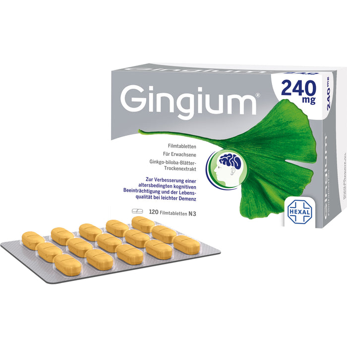 Gingium 240 mg Filmtabletten, 120 pcs. Tablets