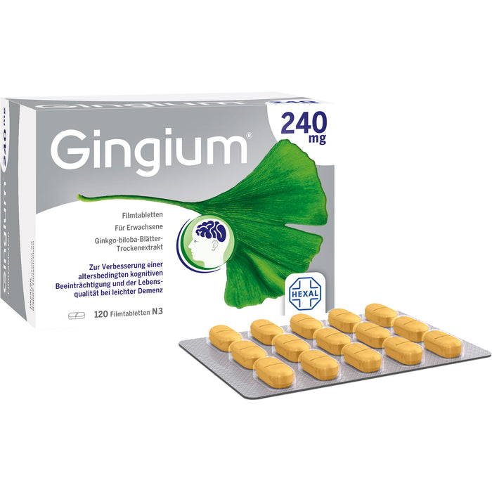 Gingium 240 mg Filmtabletten, 120 pcs. Tablets