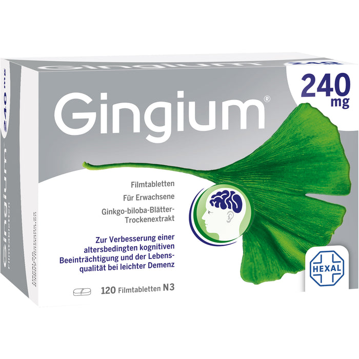 Gingium 240 mg Filmtabletten, 120 pc Tablettes