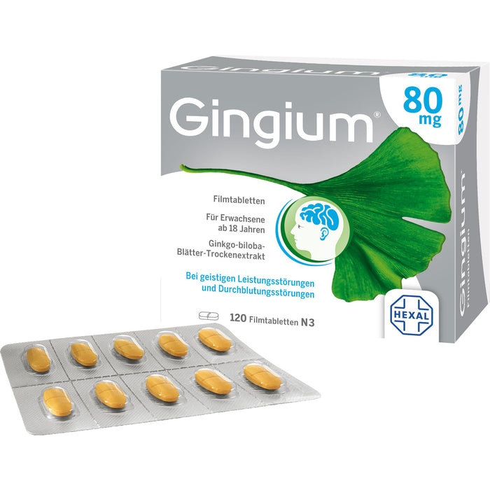 Gingium 80 mg Filmtabletten, 120 pc Tablettes