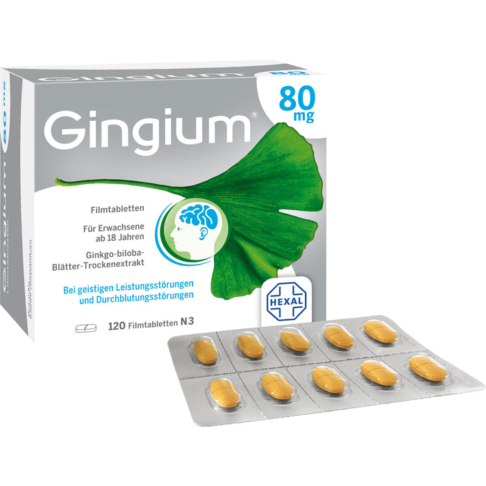 Gingium 80 mg Filmtabletten, 120 pc Tablettes