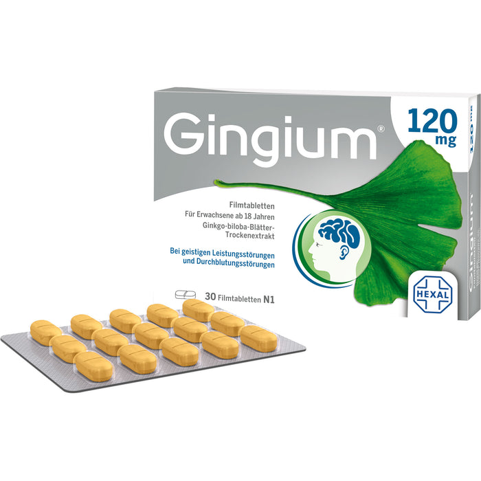 Gingium 120 mg Filmtabletten, 30 pcs. Tablets