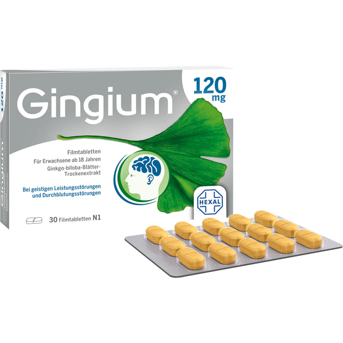 Gingium 120 mg Filmtabletten, 30 pcs. Tablets