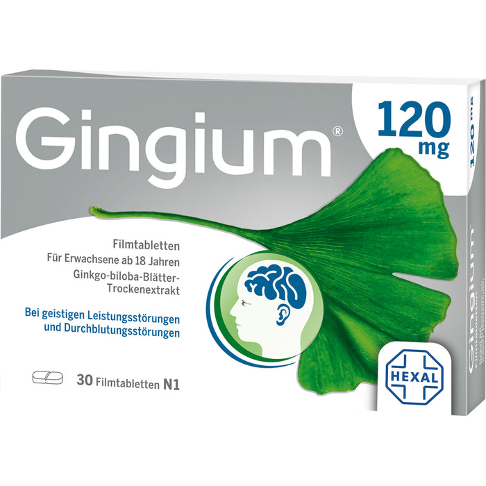 Gingium 120 mg Filmtabletten, 30 pcs. Tablets