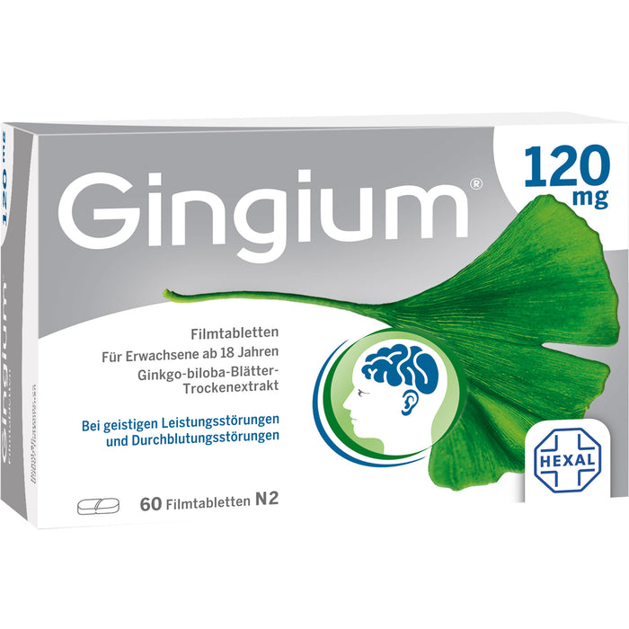 Gingium 120 mg Filmtabletten, 60 pcs. Tablets