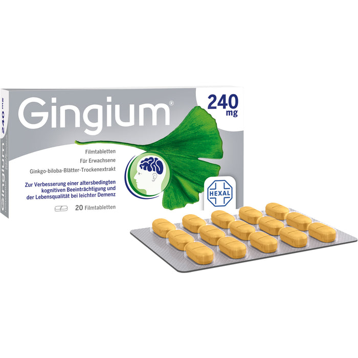 Gingium 240 mg Filmtabletten, 20 pcs. Tablets