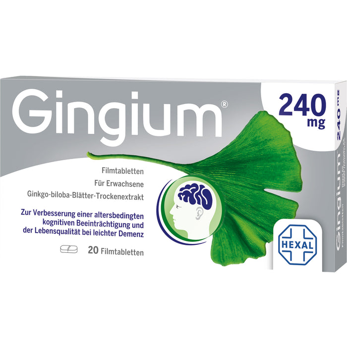 Gingium 240 mg Filmtabletten, 20 pcs. Tablets