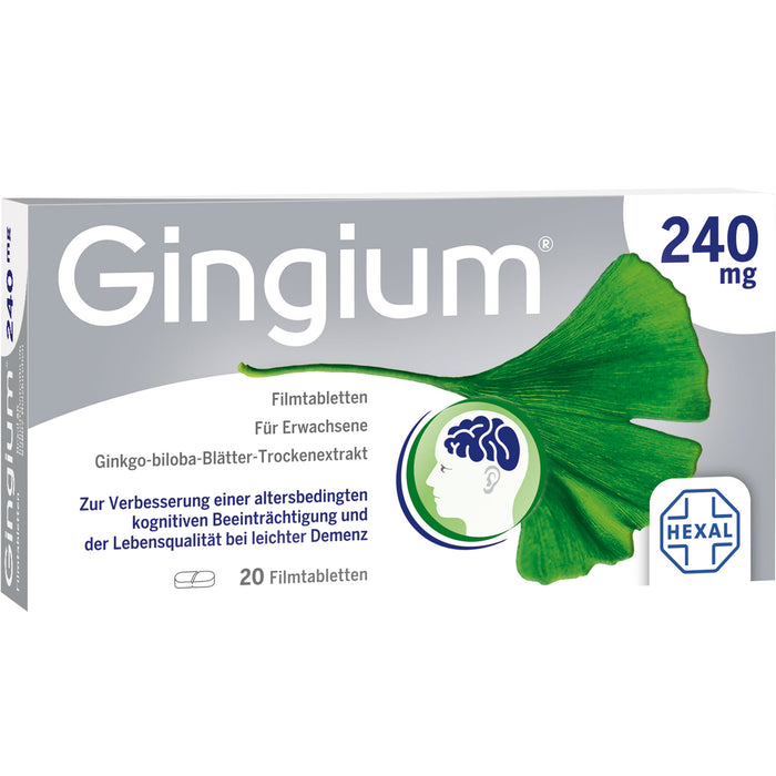 Gingium 240 mg Filmtabletten, 20 pcs. Tablets