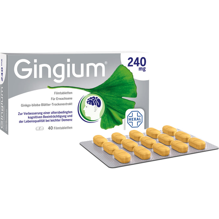 Gingium 240 mg Filmtabletten, 40 pc Tablettes