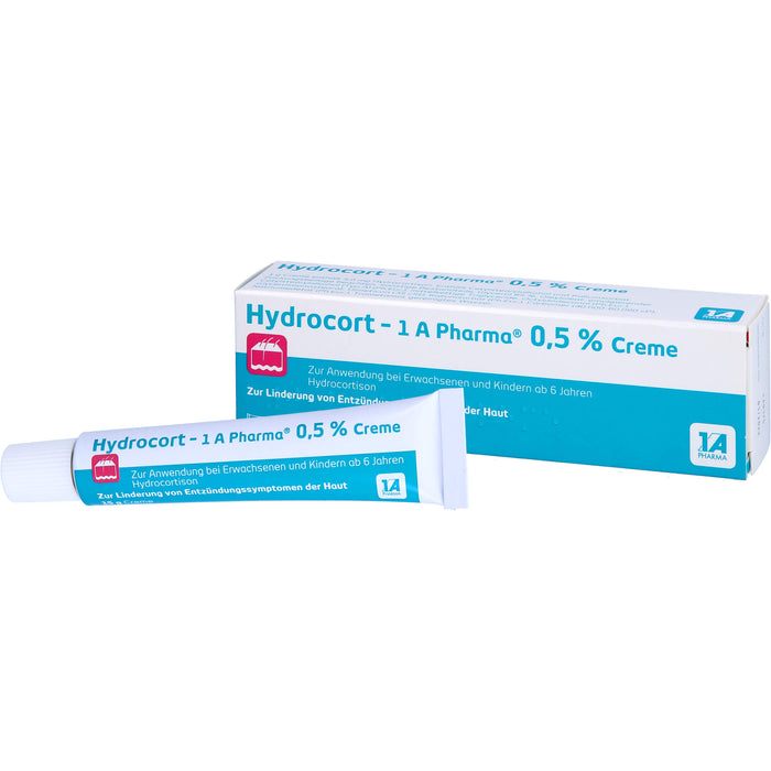 1A Pharma Hydrocort 0,5% Creme zur Linderung von mäßig ausgeprägten entzündlichen Hauterkrankungen, 15 g Cream