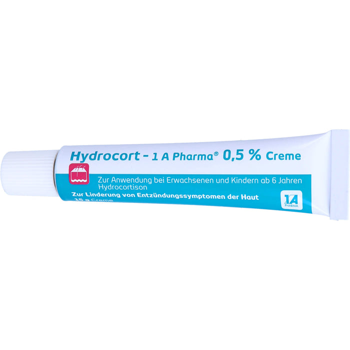 1A Pharma Hydrocort 0,5% Creme zur Linderung von mäßig ausgeprägten entzündlichen Hauterkrankungen, 15 g Cream