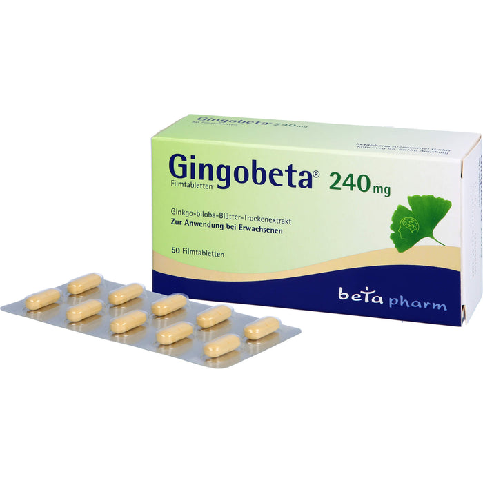 Gingobeta 240 mg Filmtabletten bei leichter Demenz, 50 pc Tablettes