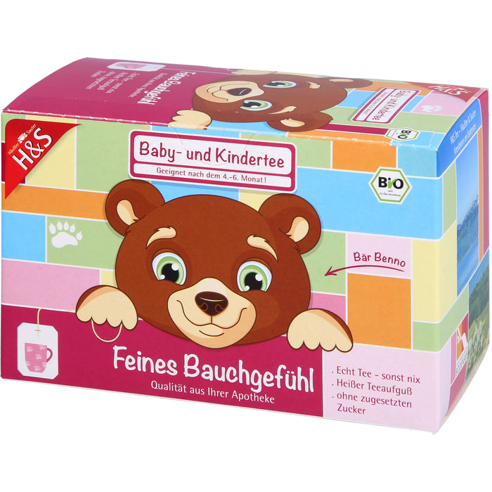 H&S Bio Baby- und Kindertee feines Bauchgefühl mit Kamillenblüten, 20 pc Sachets