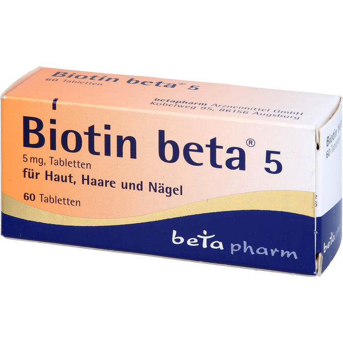 Biotin beta 5, 5 mg Tabletten, 60 pc Tablettes