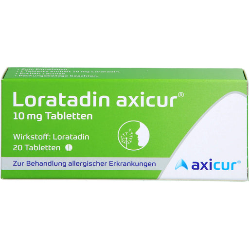 Loratadin axicur 10 mg Tabletten bei allergischen Erkrankungen, 20 St. Tabletten
