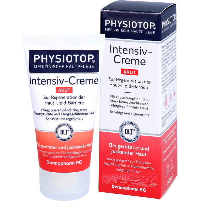 PHYSIOTOP Akut Intensiv-Creme zur Regeneration der Haut-Lipid-Barriere, 50 ml Creme