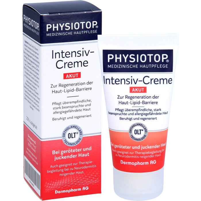 PHYSIOTOP Akut Intensiv-Creme zur Regeneration der Haut-Lipid-Barriere, 50 ml Creme