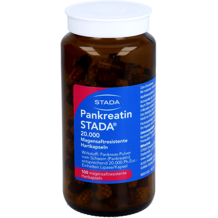 STADA Pankreatin 20.000 Hartkapseln bei exokriner Pankreasinsuffizienz, 200 pcs. Capsules