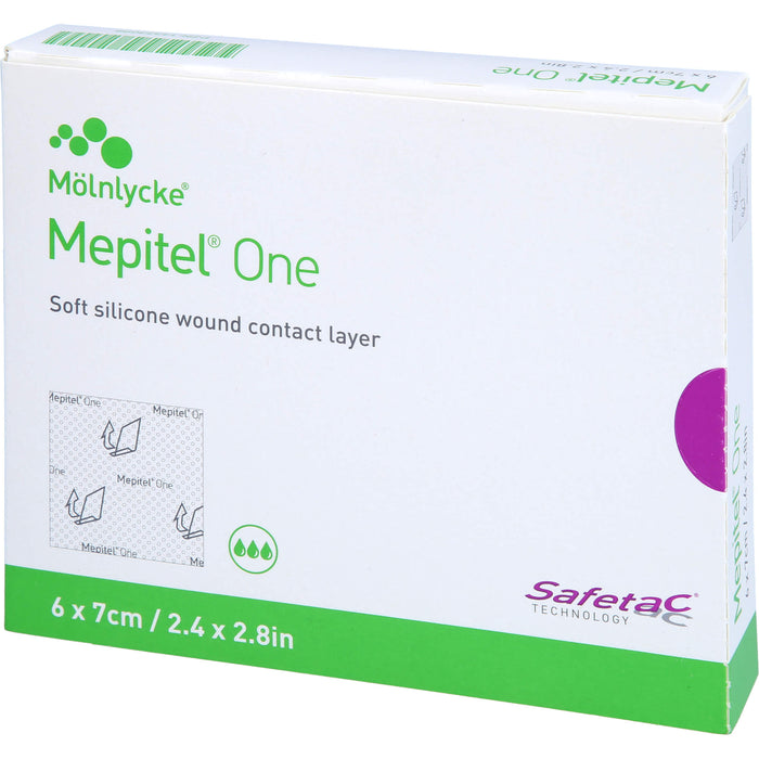 Mepitel One 6 x 7 cm transparente, einseitig mit Safetac Technologie beschichtete Wundauflage, 5 pc pansement