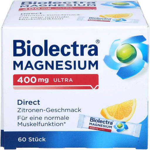 Biolectra  MAGNESIUM 400 mg ultra Direct Zitrone, 60 St. Beutel