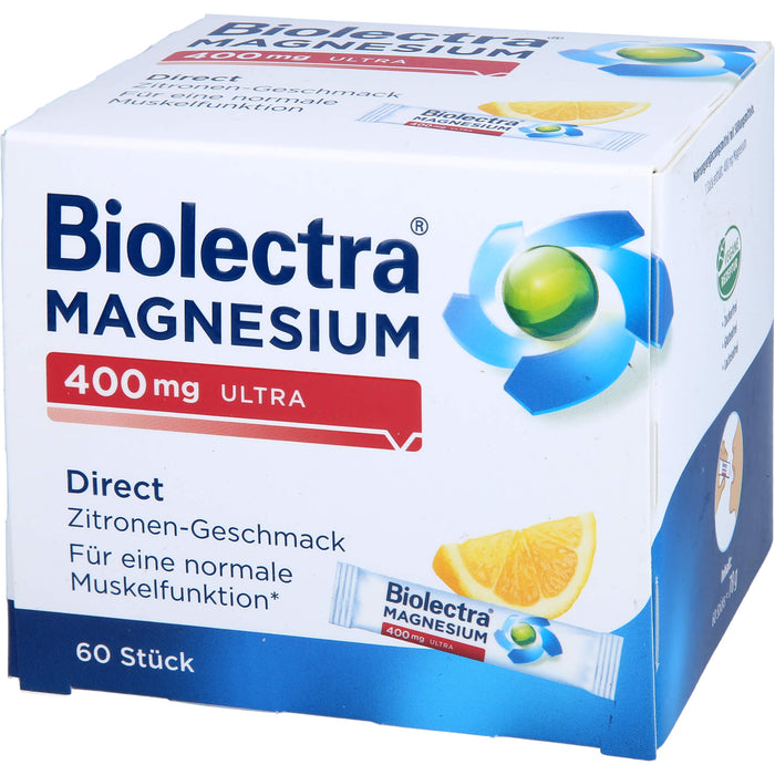 Biolectra  MAGNESIUM 400 mg ultra Direct Zitrone, 60 pc Sachets