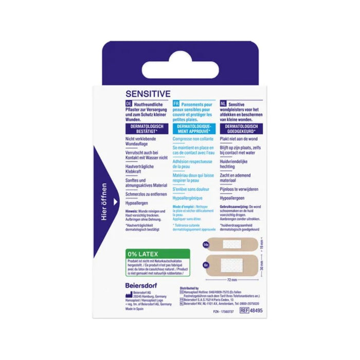 Hansaplast Sensitive Pflaster Hautton Light, 20 pcs. Patch