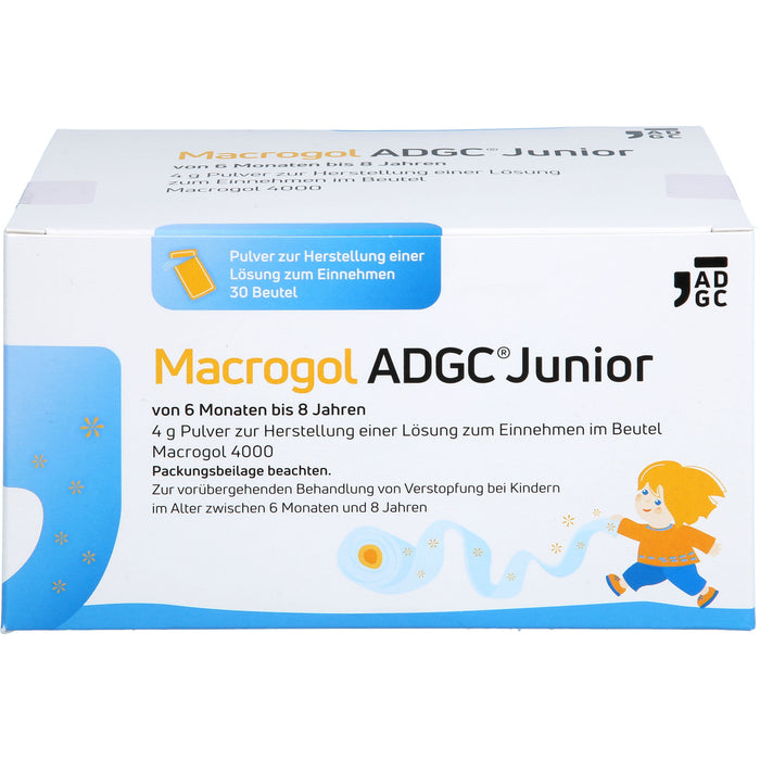 Macrogol ADGC Junior 6M – 8J Pulver bei Verstopfung, 30 g Pulver