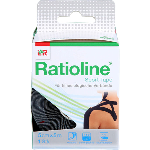 Ratioline Sport-Tape 5 cm x 5 m schwarz, 1 St. Verband