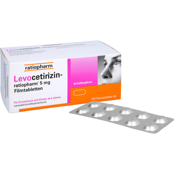 Levocetirizin-ratiopharm® 5 mg Filmtabletten, 100 St FTA