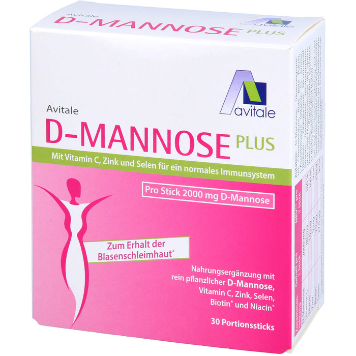 Avitale D-Mannose Plus 2000 mg Granulat zum Erhalt der Blasenschleimhaut, 30 pc Bâtonnets