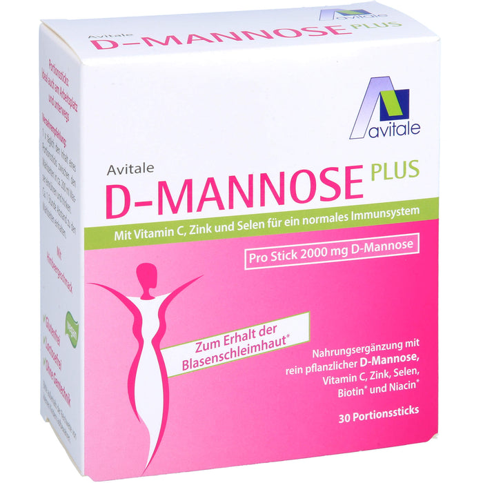 Avitale D-Mannose Plus 2000 mg Granulat zum Erhalt der Blasenschleimhaut, 30 pcs. Sticks
